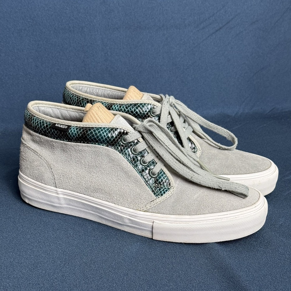 Supreme Vans Chukka Boot 95 Mens 9.5 Snakeskin Grey Blue White 2010 VN-0K6M18K